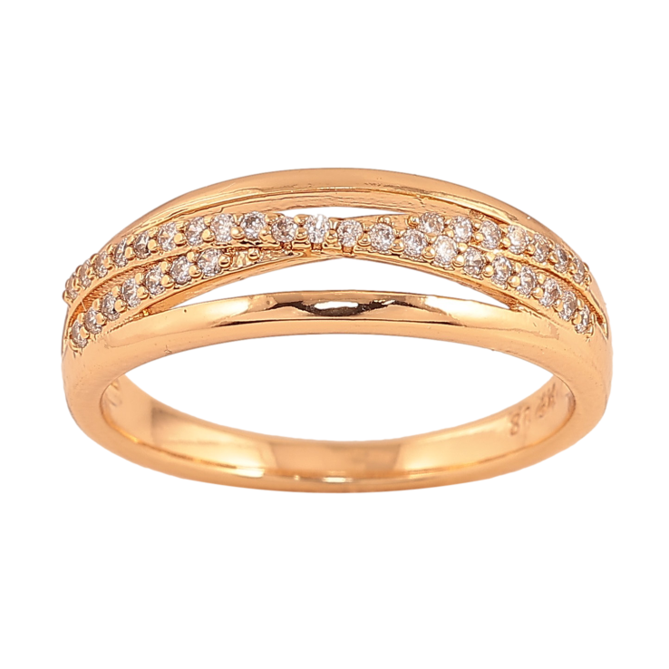 Кольцо Xuping цвет Позолота 18K "Узор с кристаллами" фото №2 Кольцо Xuping цвет Позолота 18K "Узор с кристаллами" фото №2