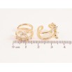 Сережки Xuping колір Позолота 14K кафи "Візерунок з кристалами" фото №2 Сережки Xuping колір Позолота 14K кафи "Візерунок з кристалами" фото №2