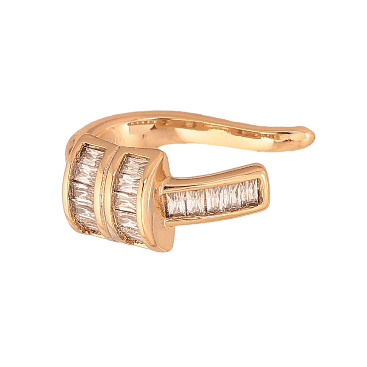 Серьги Xuping цвет Позолота 18K моно-каффа "Узор с кристаллами" фото №18 Серьги Xuping цвет Позолота 18K моно-каффа "Узор с кристаллами" фото №18