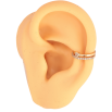 Серьги Xuping цвет Позолота 18K моно-каффа "Узор с кристаллами" фото №3 Серьги Xuping цвет Позолота 18K моно-каффа "Узор с кристаллами" фото №3
