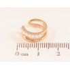 Серьги Xuping цвет Позолота 18K моно-каффа "Узор с жемчужинами" фото №2 Серьги Xuping цвет Позолота 18K моно-каффа "Узор с жемчужинами" фото №2