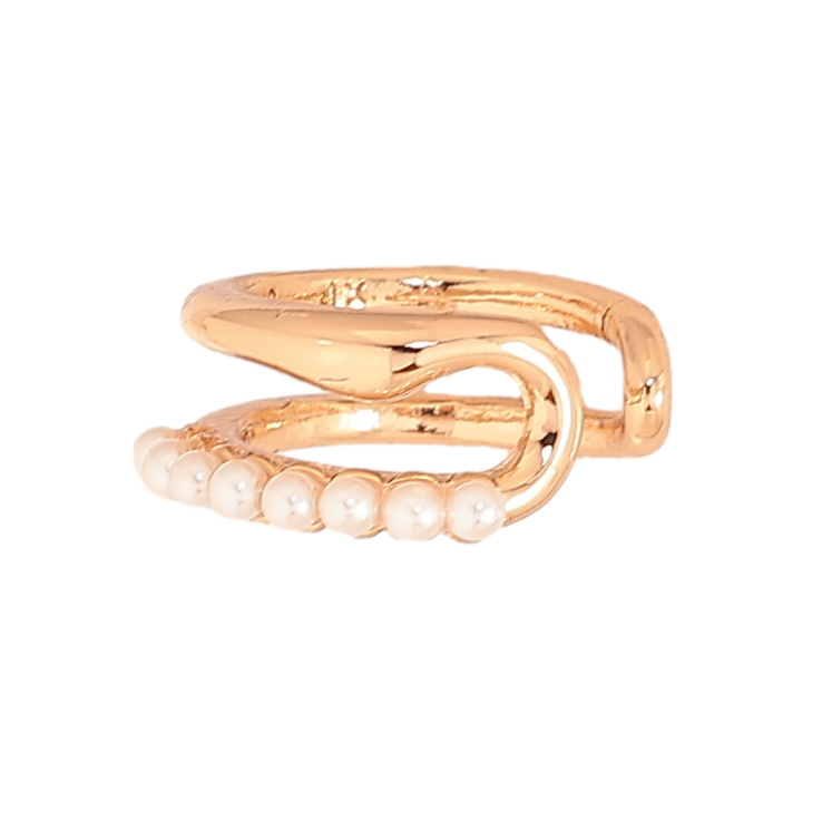 Серьги Xuping цвет Позолота 18K моно-каффа "Узор с жемчужинами" фото №24 Серьги Xuping цвет Позолота 18K моно-каффа "Узор с жемчужинами" фото №24