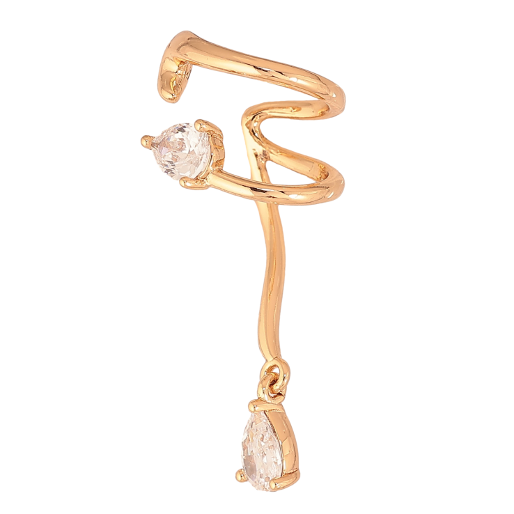 Серьги Xuping цвет Позолота 18K моно-каффа "Узор с кристаллами" на левое ухо фото №20 Серьги Xuping цвет Позолота 18K моно-каффа "Узор с кристаллами" на левое ухо фото №20