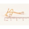 Серьги Xuping цвет Позолота 18K моно-каффа "Узор с кристаллами" на левое ухо фото №2 Серьги Xuping цвет Позолота 18K моно-каффа "Узор с кристаллами" на левое ухо фото №2