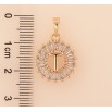 Кулон Xuping M&L цвет 18K "Кристальное колечко с буквой Т" для цепочки до 5мм фото №2 Кулон Xuping M&L цвет 18K "Кристальное колечко с буквой Т" для цепочки до 5мм фото №2