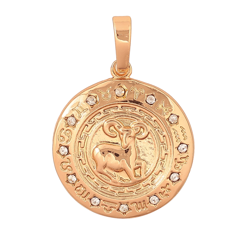 Кулон Xuping цвет Позолота 18K "Знак Зодиака Овен" для цепочки до 6мм фото №1