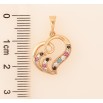 Кулон Xuping цвет Позолота 18K "Сердечко с разноцветными кристаллами" для цепочки до 5мм фото №2 Кулон Xuping цвет Позолота 18K "Сердечко с разноцветными кристаллами" для цепочки до 5мм фото №2