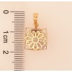 Кулон Xuping цвет Позолота 18K "Кубик с цветочным узором и кристаллом, 11х11мм" для цепочки до 5мм фото №2 Кулон Xuping цвет Позолота 18K "Кубик с цветочным узором и кристаллом, 11х11мм" для цепочки до 5мм фото №2