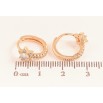 Серьги Xuping M&L цвет 18K колечки "Кристальные цветочки" фото №2 Серьги Xuping M&L цвет 18K колечки "Кристальные цветочки" фото №2