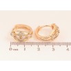Сережки Xuping M&L колір 18K колечка "Візерунок з кристалами" фото №2