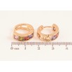 Сережки Xuping M&L колір 18K колечка "Дорожки кольорових кристалів" фото №2