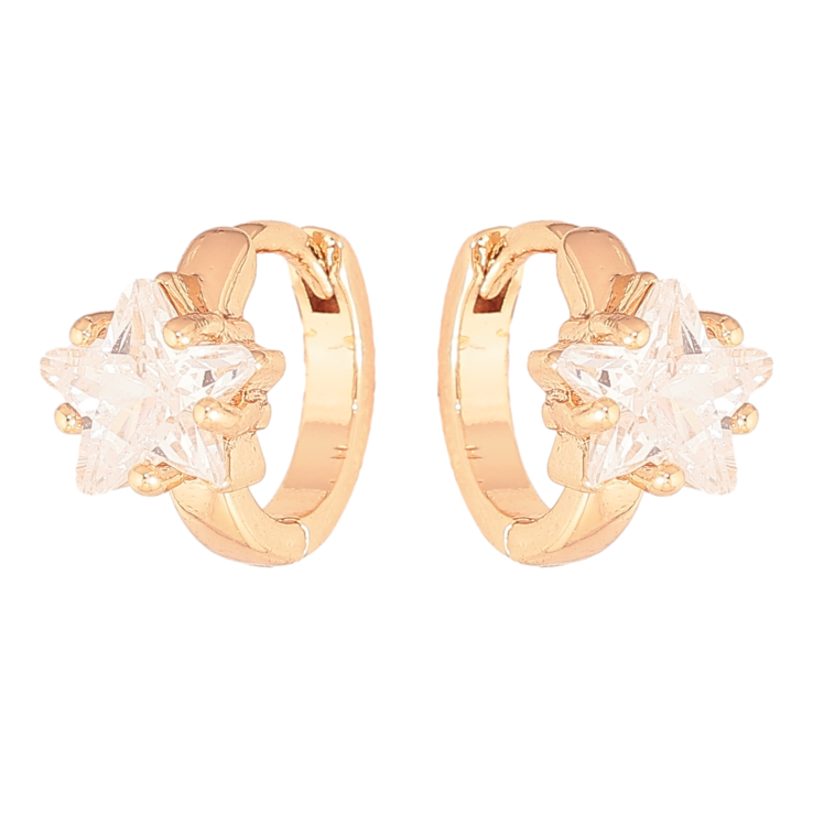 Сережки Xuping M&L колір 18K колечка "Кристальні зірочки" фото №24 Сережки Xuping M&L колір 18K колечка "Кристальні зірочки" фото №24