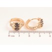 Сережки Xuping M&L колір 18K колечка "Інкрустація чорними кристалами" фото №2 Сережки Xuping M&L колір 18K колечка "Інкрустація чорними кристалами" фото №2