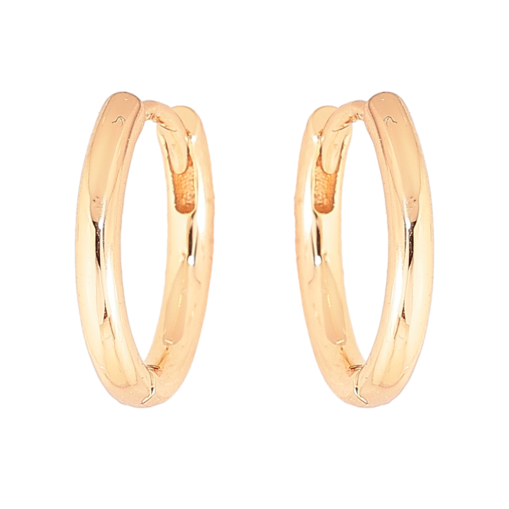 Серьги Xuping M&L цвет 18K колечки "Классика, шир. 2мм" ø 15мм фото №1