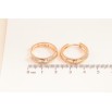 Сережки Xuping M&L колір 18K колечка "Візерунок з кристалами" фото №2 Сережки Xuping M&L колір 18K колечка "Візерунок з кристалами" фото №2