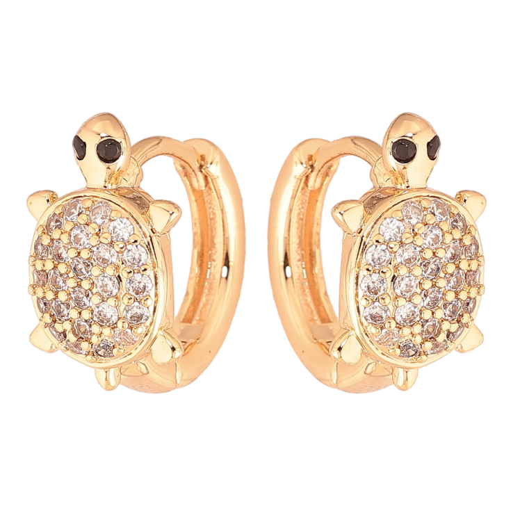 Сережки Xuping M&L колір 18K колечка "Черепахи з кристалами" фото №21 Сережки Xuping M&L колір 18K колечка "Черепахи з кристалами" фото №21