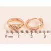 Серьги Xuping M&L цвет 18K колечки "Узор с кристаллами" фото №2 Серьги Xuping M&L цвет 18K колечки "Узор с кристаллами" фото №2