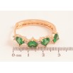 Сережки Xuping M&L колір 18K колечка "Візерунок із зеленими кристальними серцями" фото №2 Сережки Xuping M&L колір 18K колечка "Візерунок із зеленими кристальними серцями" фото №2