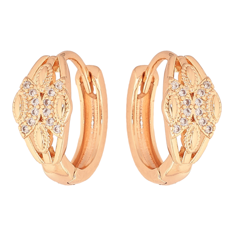 Сережки Xuping M&L колір 18K колечка "Візерунок з кристалами" фото №9 Сережки Xuping M&L колір 18K колечка "Візерунок з кристалами" фото №9