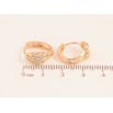 Серьги Xuping M&L цвет 18K колечки "Узор с кристаллами" фото №2 Серьги Xuping M&L цвет 18K колечки "Узор с кристаллами" фото №2