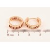 Сережки Xuping M&L колір 18K колечка "Візерунок римські цифри з червоними кристалами" фото №2 Сережки Xuping M&L колір 18K колечка "Візерунок римські цифри з червоними кристалами" фото №2