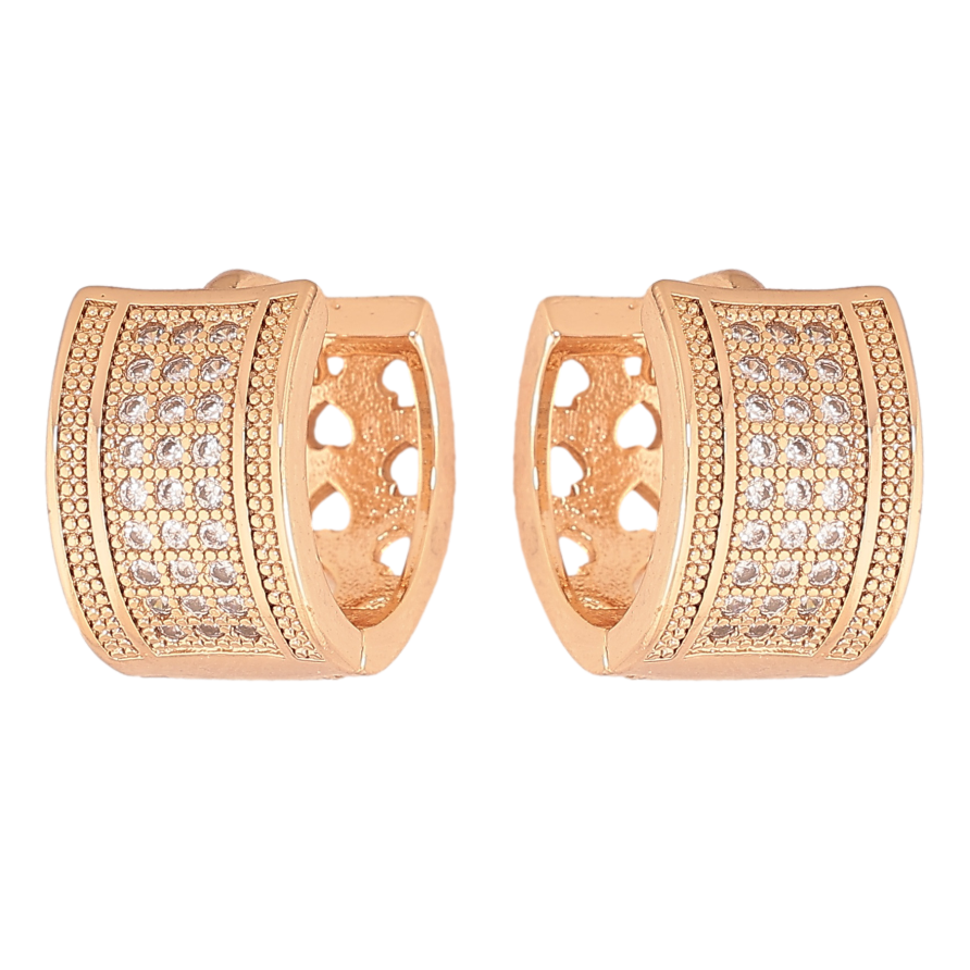 Серьги Xuping M&L цвет 18K колечки "Инкрустация кристаллами" фото №1 Серьги Xuping M&L цвет 18K колечки "Инкрустация кристаллами" фото №1