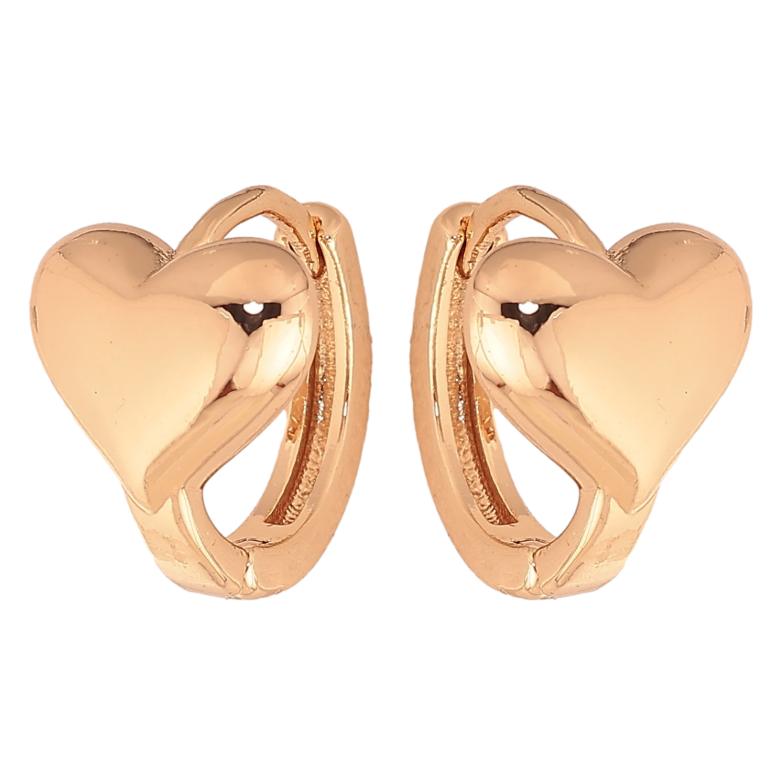 Сережки Xuping M&L колір 18K колечка "Сердечка" фото №5 Сережки Xuping M&L колір 18K колечка "Сердечка" фото №5