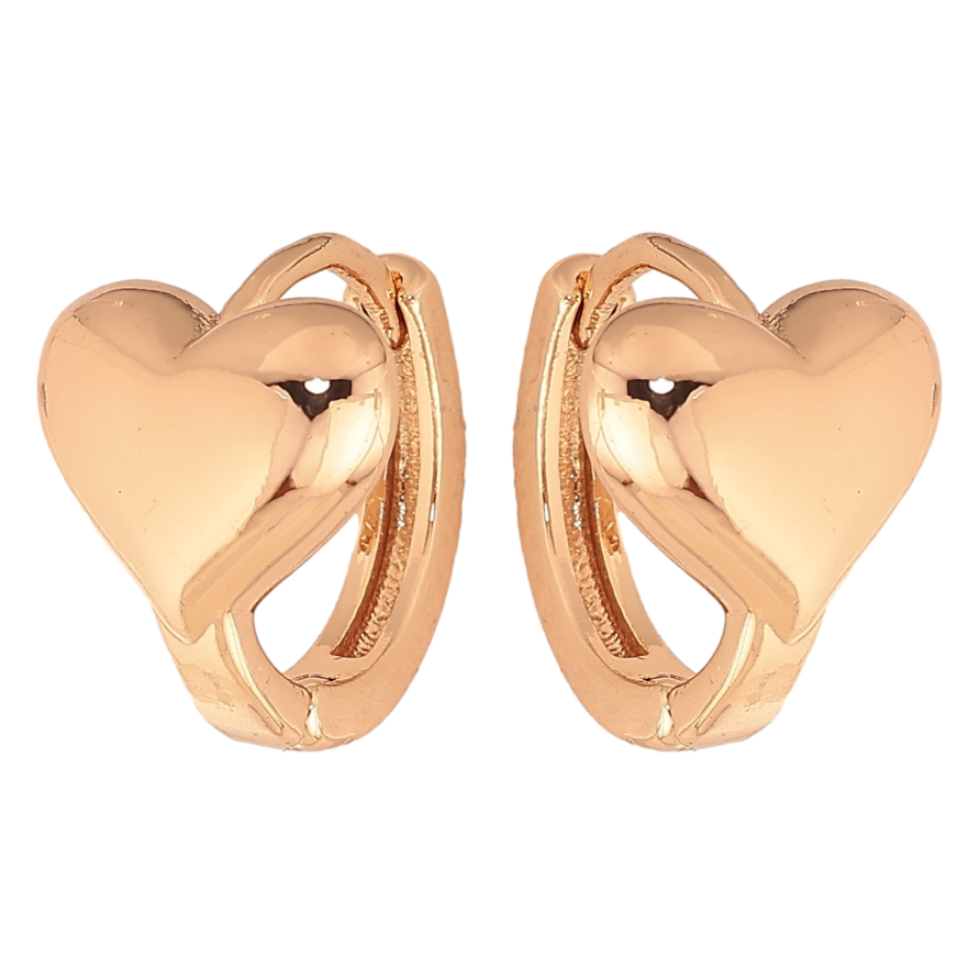 Сережки Xuping M&L колір 18K колечка "Сердечка" фото №1 Сережки Xuping M&L колір 18K колечка "Сердечка" фото №1