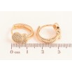 Сережки Xuping M&L колір 18K колечка "Візерунок з кристалами" фото №2