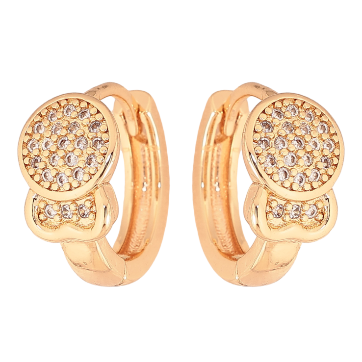 Сережки Xuping M&L колір 18K колечка "Візерунок з кристалами" фото №22 Сережки Xuping M&L колір 18K колечка "Візерунок з кристалами" фото №22