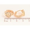 Серьги Xuping M&L цвет 18K колечки "Узор с кристаллами" фото №2