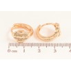 Сережки Xuping M&L колір 18K колечка "Візерунок з кристалами" фото №2
