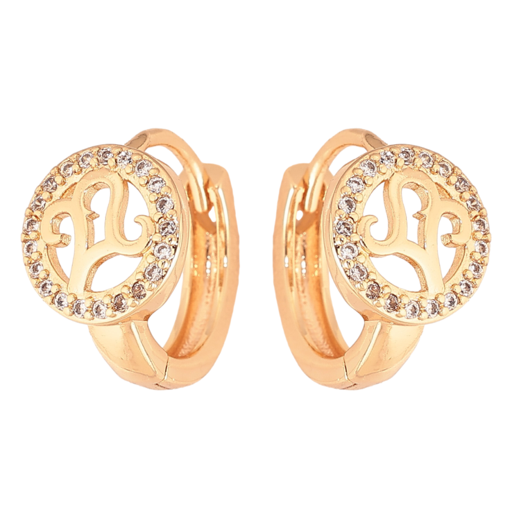 Серьги Xuping M&L цвет 18K колечки "Узор с кристаллами" фото №14 Серьги Xuping M&L цвет 18K колечки "Узор с кристаллами" фото №14