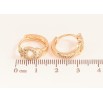 Серьги Xuping M&L цвет 18K колечки "Узор с кристаллами" фото №2 Серьги Xuping M&L цвет 18K колечки "Узор с кристаллами" фото №2