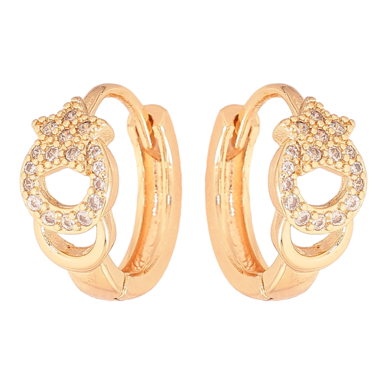 Сережки Xuping M&L колір 18K колечка "Візерунок з кристалами" фото №17 Сережки Xuping M&L колір 18K колечка "Візерунок з кристалами" фото №17