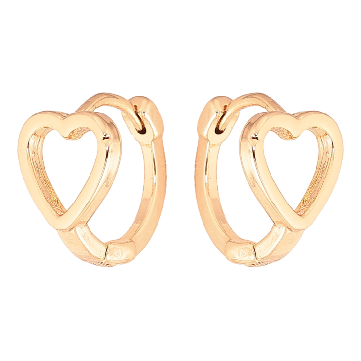 Серьги Xuping M&L цвет 18K колечки "Сердечки" фото №11 Серьги Xuping M&L цвет 18K колечки "Сердечки" фото №11