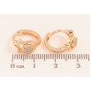Сережки Xuping M&L колір 18K колечка "Візерунок з кристалами" фото №2