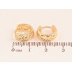 Серьги Xuping M&L цвет 18K колечки "Декоративный узор насечками" фото №2 Серьги Xuping M&L цвет 18K колечки "Декоративный узор насечками" фото №2