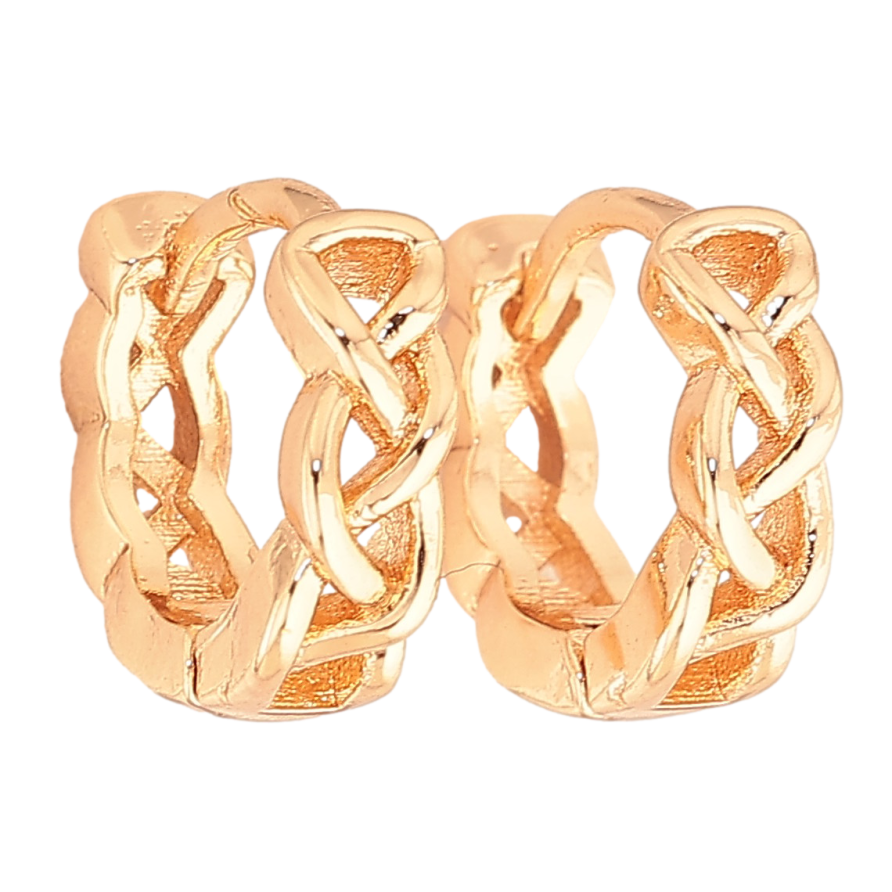 Серьги Xuping M&L цвет 18K колечки "Декоративный узор" фото №1 Серьги Xuping M&L цвет 18K колечки "Декоративный узор" фото №1