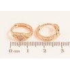 Сережки Xuping M&L колір 18K колечка "Візерунок з кристалами" фото №2 Сережки Xuping M&L колір 18K колечка "Візерунок з кристалами" фото №2