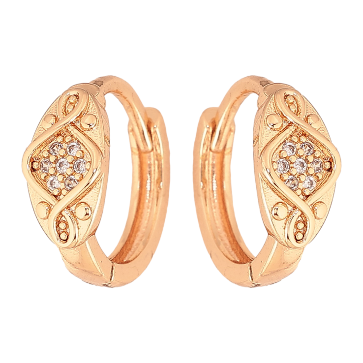 Сережки Xuping M&L колір 18K колечка "Візерунок з кристалами" фото №25 Сережки Xuping M&L колір 18K колечка "Візерунок з кристалами" фото №25