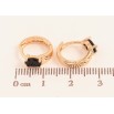 Серьги Xuping M&L цвет 18K колечки "Узор с черными кристаллами" фото №2 Серьги Xuping M&L цвет 18K колечки "Узор с черными кристаллами" фото №2