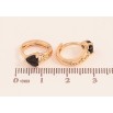 Сережки Xuping M&L колір 18K колечка "Візерунок з чорними кристалами" фото №2 Сережки Xuping M&L колір 18K колечка "Візерунок з чорними кристалами" фото №2