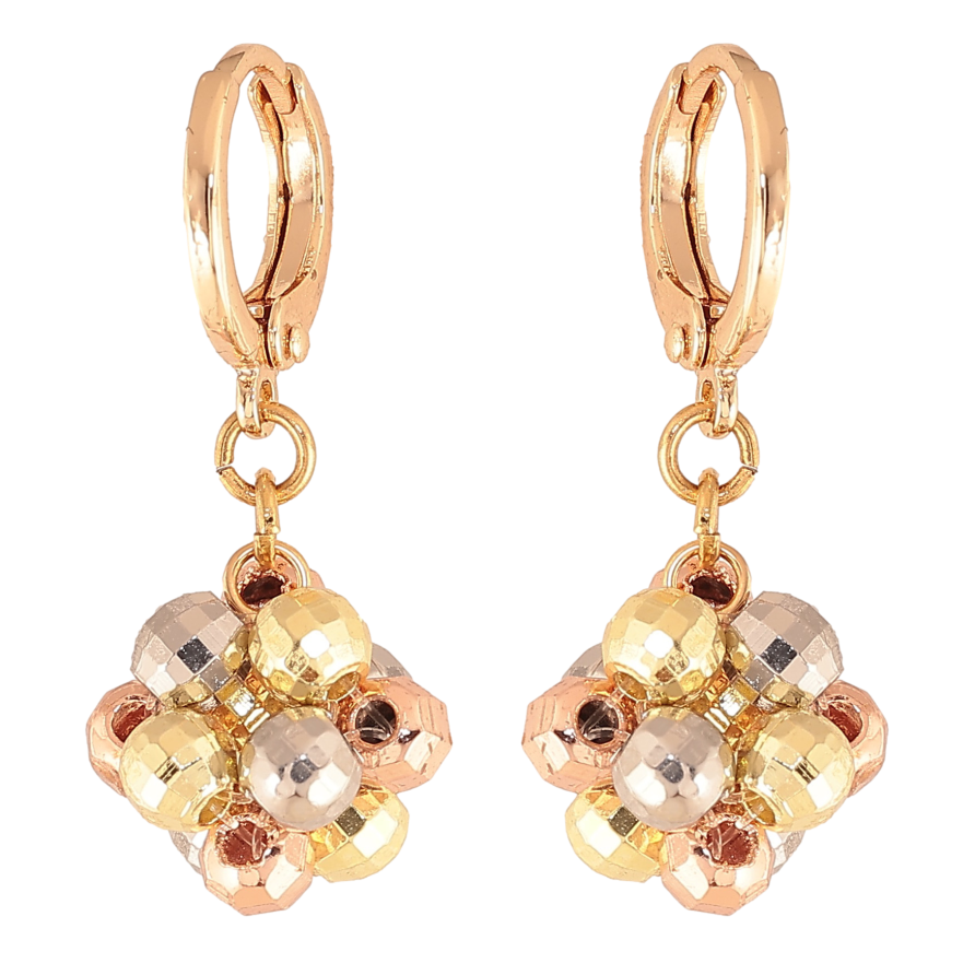Сережки Xuping M&L колір 18К+14К+РО+Родій підвіски на колечках "Кульки з намистин" фото №1 Сережки Xuping M&L колір 18К+14К+РО+Родій підвіски на колечках "Кульки з намистин" фото №1