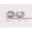 Сережки Xuping TTM Stainless Steel колір Родій колечка "Дорожки рожевих кристалів" фото №2 Сережки Xuping TTM Stainless Steel колір Родій колечка "Дорожки рожевих кристалів" фото №2