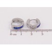 Серьги Xuping TTM Stainless Steel цвет Родий колечки "Дорожки синих кристаллов" фото №2 Серьги Xuping TTM Stainless Steel цвет Родий колечки "Дорожки синих кристаллов" фото №2