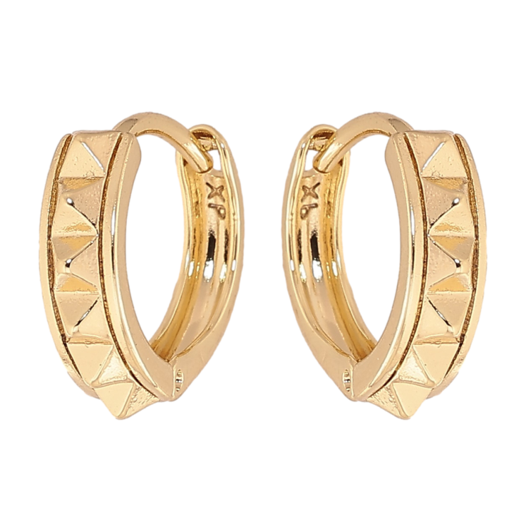 Серьги Xuping цвет Позолота 14K колечки "Декоративный узор" фото №5 Серьги Xuping цвет Позолота 14K колечки "Декоративный узор" фото №5