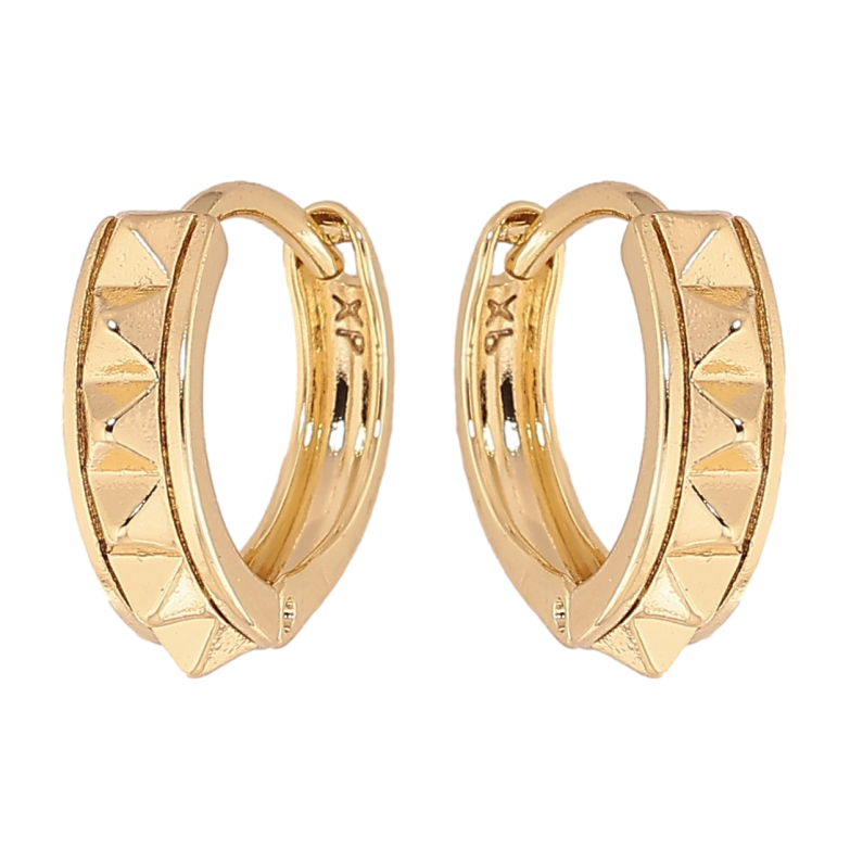 Сережки Xuping колір Позолота 14K колечка "Декоративний візерунок" фото №2