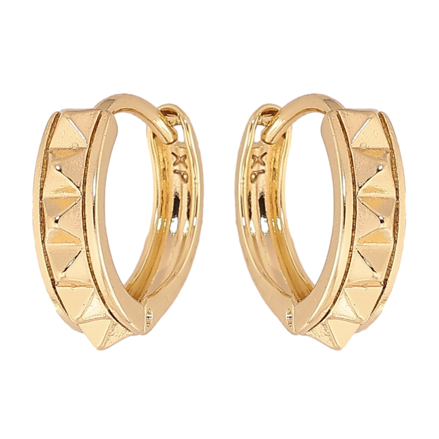 Серьги Xuping цвет Позолота 14K колечки "Декоративный узор" фото №1