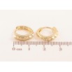 Серьги Xuping цвет Позолота 14K колечки "Декоративный узор" фото №2